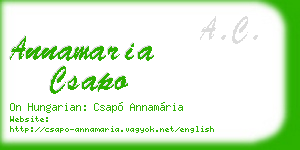 annamaria csapo business card